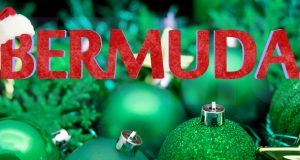 Green Christmas Balls Facebook Cover