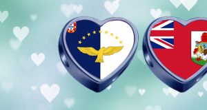 Bermuda Azores Pale Green Heart