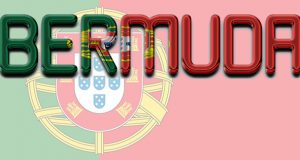 Bermuda Portugal Flag Letters Facebook Cover & Phone Screen