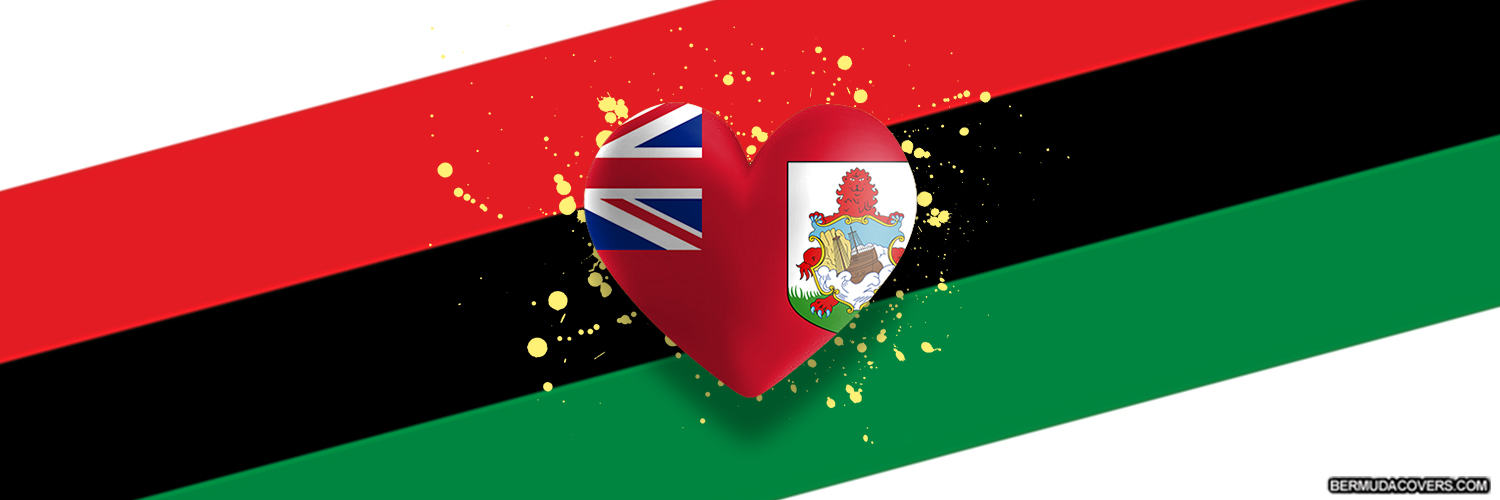 Bermuda Heart & Pan African Flag Facebook, Twitter & Phone Screen #2 |  
