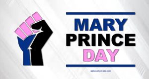‘Mary Prince Day’ Pink & Blue Facebook Cover & Phone Screen