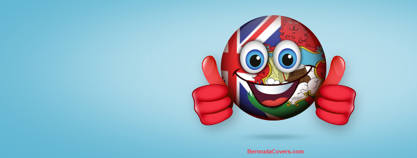 Thumbs Up Bermuda Emoji Blue Facebook Cover & Phone Wallpaper |  
