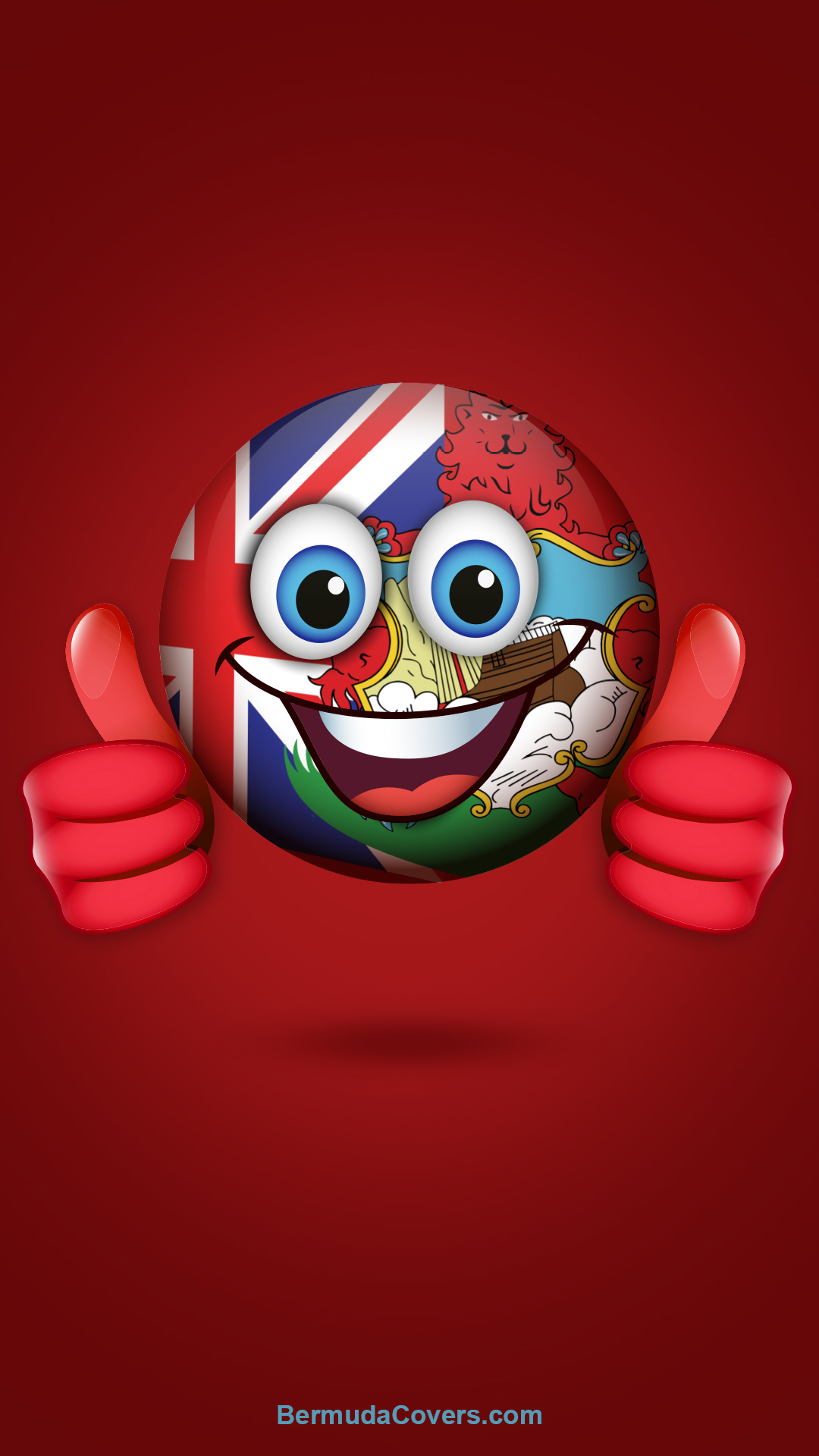 Thumbs Up Bermuda Emoji Red Facebook Cover & Phone Wallpaper |  