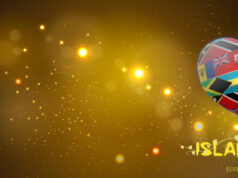 Gold Island Love Caribbean & Bermuda Flags Facebook Cover & Phone Wallpaper