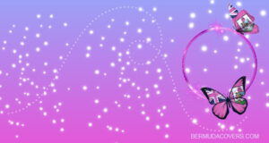 Pink Bermuda Butterfly Flag Facebook Cover & Phone Wallpaper