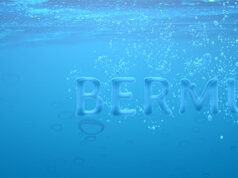 Bermuda Water Bubbles Text Facebook Cover & Phone Wallpaper