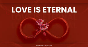 Love Is Eternal Red Bermuda Rose Infinity Sign Facebook Cover & Phone Wallpaper