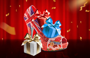 Gift Boxes & Bermuda Flag High Heel Facebook Cover & Phone Wallpaper