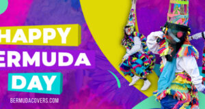 Gombey Happy Bermuda Day Purple & Yellow Facebook Cover & Phone Wallpaper