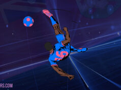 Digital Drawing Dante Leverock Bicycle Kick Goal Facebook Cover & Phone Wallpaper #1