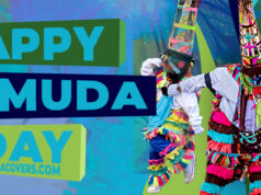Green & Blue Gombeys Happy Bermuda Day Facebook Cover & Phone Wallpaper