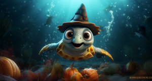 Halloween Turtle Facebook Cover & Phone Wallpaper #1
