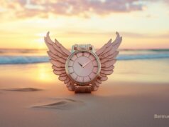 Time Flies On The Beach Facebook Cover & Phone Wallpaper