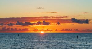 Orange Bermuda Sunset Facebook Cover & Phone Wallpaper