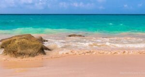 Bermuda Beach Waves Facebook Cover & Phone Wallpaper