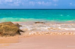 Bermuda Beach Waves Facebook Cover & Phone Wallpaper