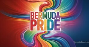Flowing Bermuda Rainbow Pride Facebook Cover & Phone Wallpaper