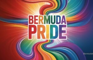Flowing Bermuda Rainbow Pride Facebook Cover & Phone Wallpaper