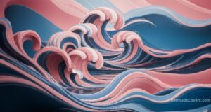 Swirling Pink & Blue Wave Abstract Facebook Cover & Phone Wallpaper