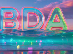Vibrant Gel BDA Letters Facebook Cover & Phone Wallpaper