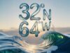 Bermuda Coordinates Wave Facebook Cover & Phone Wallpaper