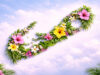 Floral Shape Of Bermuda Facebook Cover & Phone Wallpaper