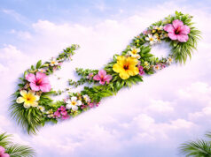 Floral Shape Of Bermuda Facebook Cover & Phone Wallpaper