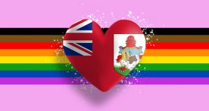 Striped Bermuda Heart Rainbow Facebook, Twitter & Phone Screen