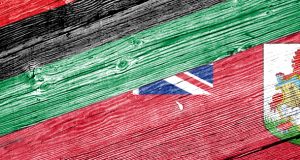 Bermuda & Pan African Flags Together Facebook, Twitter & Phone Screen