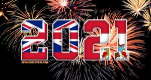 Happy New Year Bermuda Facebook Cover & Phone Screen #3