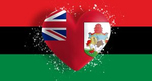 Bermuda Heart & Pan African Colour Stripes Facebook, Twitter & Phone Screen