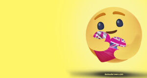 Emoji Hugging Bermuda Heart Flag Yellow Facebook Cover & Phone Wallpaper #2