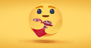 Emoji Hugging Bermuda Heart Flag Yellow Facebook Cover & Phone Wallpaper #3