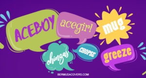 Bermuda Words Speech Bubble Facebook Cover & Phone Wallpaper