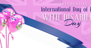 Pink & Blue International Day Of Persons With Disabilities Facebook Cover & Phone Wallpaper