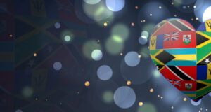 Bermuda & Caribbean Heart Flags Facebook Cover & Phone Wallpaper