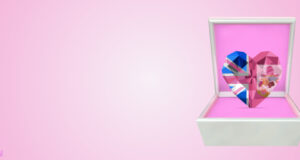 Pink Precious Jewel Heart Shaped Bermuda Flag Facebook Cover & Phone Wallpaper