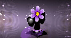 Silhouette With Bermudiana Flower Accents Facebook, Twitter & Phone Screen