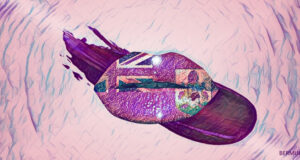 Deeper Pink Lipstick Bermuda Flag Facebook Cover & Phone Wallpaper