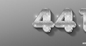 Silver Sparkle 3D “441” Facebook Cover & Phone Wallpaper