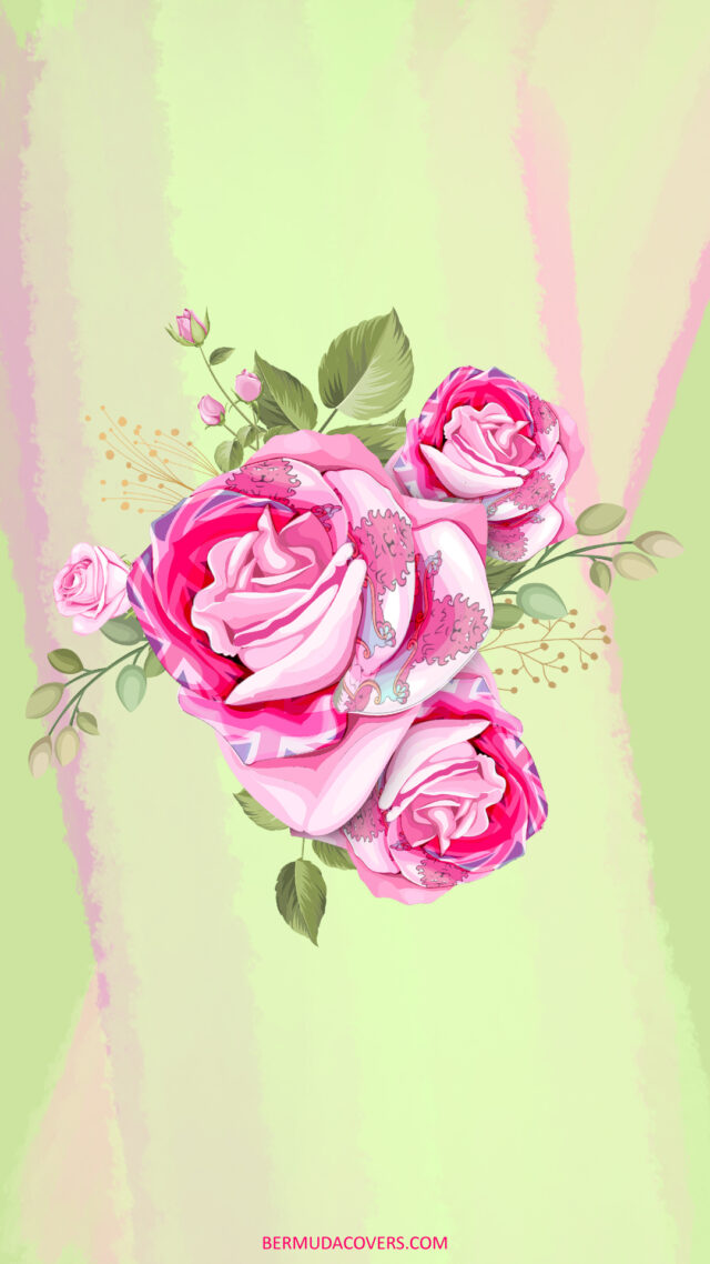 Roses With Bermuda Flag Drawing Design Facebook Cover & Phone Wallpaper ...