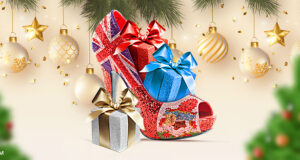 Christmas Gift Boxes & Bermuda Flag High Heel Facebook Cover & Phone Wallpaper