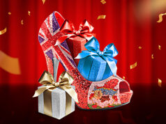 Gift Boxes & Bermuda Flag High Heel Facebook Cover & Phone Wallpaper