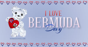 I Love Bermuda Day Crystal Bear Heart Facebook Cover & Phone Wallpaper