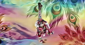 Painted Look Colorful Feather Gombeys Facebook Cover & Phone Wallpaper