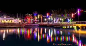 Christmas Lights Reflections In St George’s Facebook Cover & Phone Wallpaper