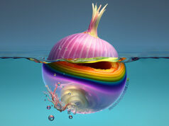 Bermuda Onion With Rainbow Tones Underwater Facebook Cover & Phone Wallpaper