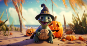 Halloween Turtle Facebook Cover & Phone Wallpaper #2