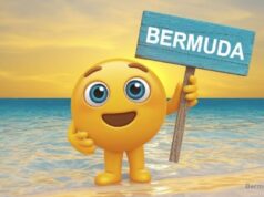 Emoji Holding Bermuda Sign Facebook Cover & Phone Wallpaper