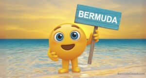 Emoji Holding Bermuda Sign Facebook Cover & Phone Wallpaper